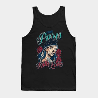 Vintage tattoo women illustration Tank Top